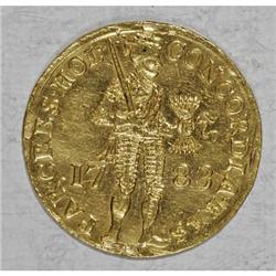Netherlands Holland. Gold Trade Ducat 1783,