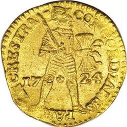 Netherlands Utrecht. Gold Trade Ducat 1724, KM7,