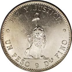 Paraguay Republic Peso 1889, KM5, choice