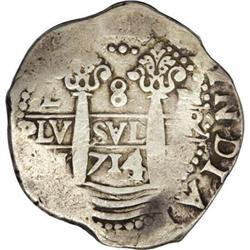 Peru Felipe V cob 8 Reales 1714-M, KM34, nice 