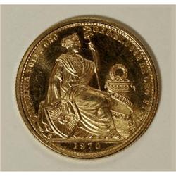 Peru Republic gold 50 Soles 1970, KM230, choice