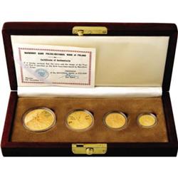 Poland Republic Papal Visit 4-piece gold Set