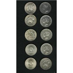 Portugal Mixed silver, nice pieces: Maria II 500