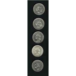 Portugal Five nice crowns: (1) Carlos I 1000