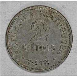 Portugal Republic 2 Centavos iron 1918, 