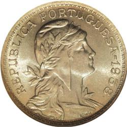 Portugal Republic 50 Centavos 1938, KM-577, key