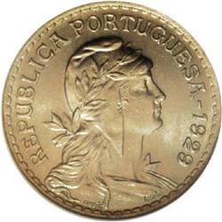 Portugal Republic 1 Escudo 1929, KM-578, MS64