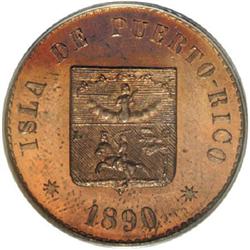 Puerto Rico Pattern bronze 10 Centimos 1890,