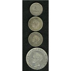 Puerto Rico Alfonso XIII of Spain - Quartet of