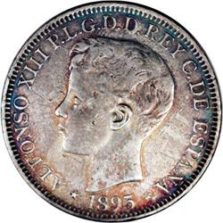 Puerto Rico Alfonso XIII silver Peso 1895-PGV,