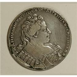 Russia Anna. Rouble 1732, Bust right/Imperial