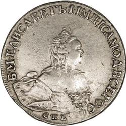 Russia Elizabeth. Poltina 1756 ???-IM, Bust