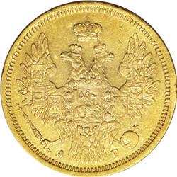 Russia Nicholas I. Gold 5 Roubles 1852 C??-A?,