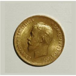 Russia Nicholas II. Gold 10 Roubles 1903 AP,