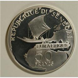 Senegal Republic - Pair of 50 Francs 1975, KM5,