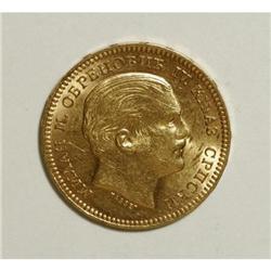 Serbia Kingdom. Prince Milan I gold 20 Dinara