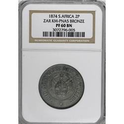 South Africa Republic bronze pattern Two Pence