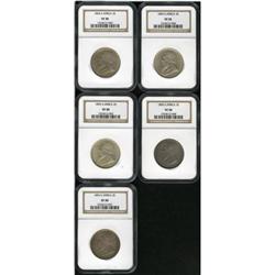 South Africa Republic silver 2 Shillings group,