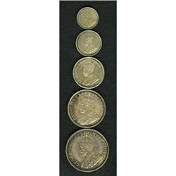 South Africa George V silver Proof Set 1923, the