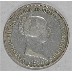 Spain Isabel II - Trio of 20 Reales, KM593,