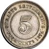 Image 2 : Straits Settlements Victoria 5 Cents 1874-H,