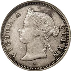 Straits Settlements Victoria 5 Cents 1876-H,