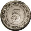Image 2 : Straits Settlements Victoria 5 Cents 1876-H,
