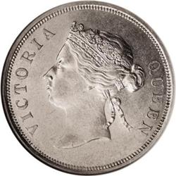 Straits Settlements Victoria 50 Cents 1894,