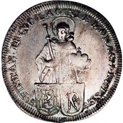 Switzerland Rheinau Abbey. Silver 2 Ducats 1723,