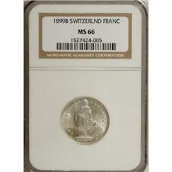 Switzerland Confederation. 1 Franc 1899-B,