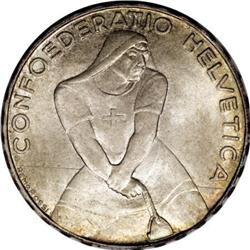 Switzerland Confederation. Silver 5 Francs