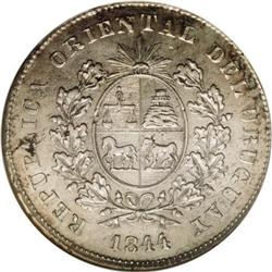Uruguay Republic Peso 1844 Montevideo, KM5, AU55