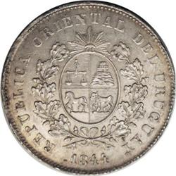 Uruguay Republic Peso 1844, KM5, the famous