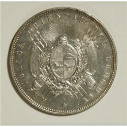Uruguay Republic Peso Trio, KM17a 1893-So,