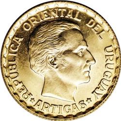 Uruguay Republic gold Pattern 50 Centesimos