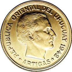 Uruguay Republic gold Pattern Peso 1942-So,