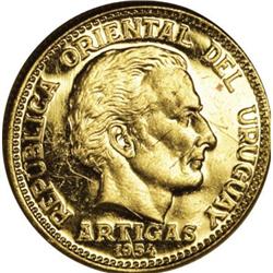 Uruguay Republic gold Pattern 20 Centesimos