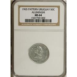 Uruguay Republic Aluminum Pattern 50 Centesimos