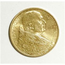 Vatican Pius XI gold 100 Lire 1929, KM-9, Year