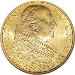 Vatican: Pius XI gold 100 Lire 1930, KM-9, Year