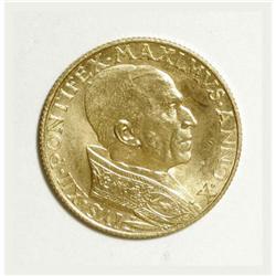 Vatican Pius XII gold 100 Lire 1948, KM-39,