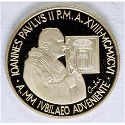 Vatican John Paul II gold 100,000 Lire 1996-R,