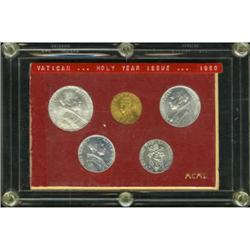 Vatican Holy Year 1950 Mint Set, KM-MS44, five
