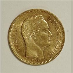 Venezuela Republic gold 20 Bolivares 1880, 