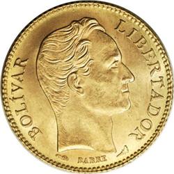 Venezuela Republic gold 20 Bolivares 1904,