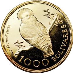 Venezuela Republic gold 1000 Bolivares 1975,