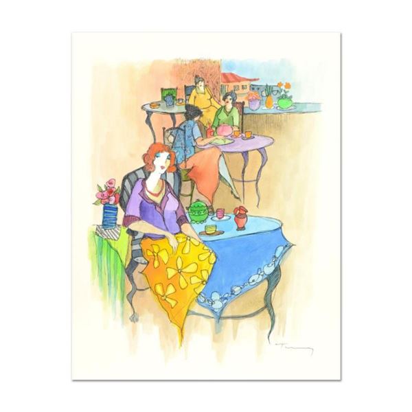 Itzchak Tarkay (1935-2012), Original Mixed Media Watercolor, Hand Signed with Letter of Authenticity