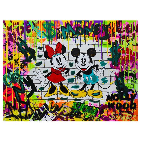 Nastya Rovenskaya- Mixed Media "Mickey & Minnie"