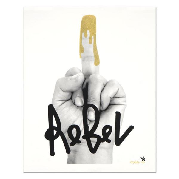 Padhia Avocado, "Glitter Finger" Limited Edition Silkscreen, Numbered and Hand Signed with Letter of