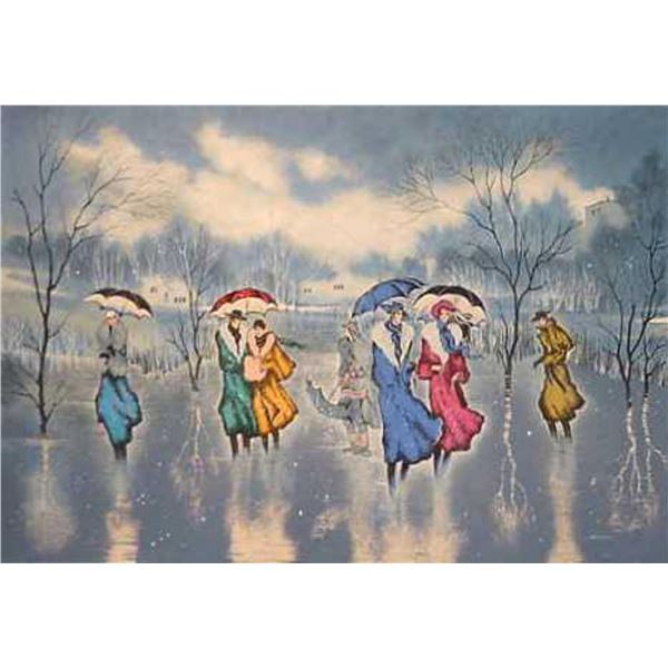 Zina Roitman- Original Serigraph "Rainy Day"